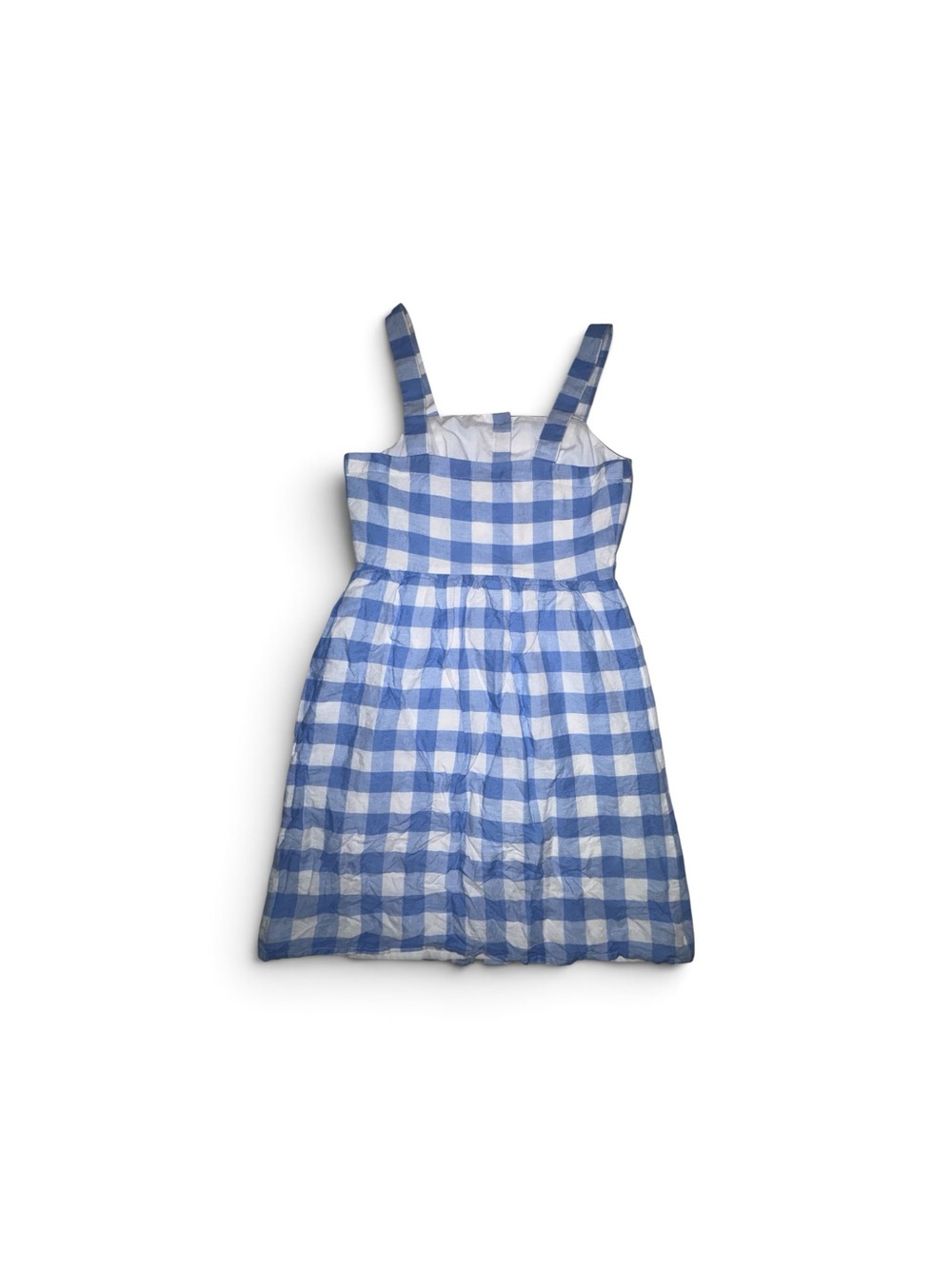 Blue and White Gingham Button-Front Sundress J Crew Size 2 - Picture 2 of 3